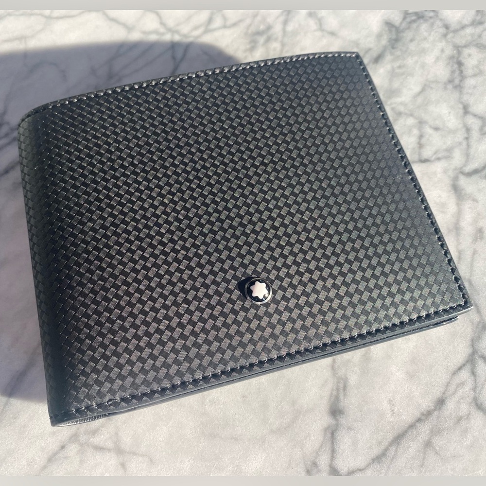 Montblanc Extreme 2.0 Black Carbon Fibre Printed Leather Wallet RFID Protection